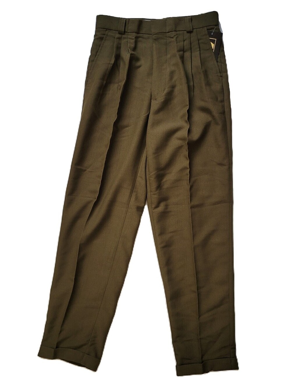 Artitec Men's 38x31 Olive Green Pleated Dress Pants High Waist NEW Vintage